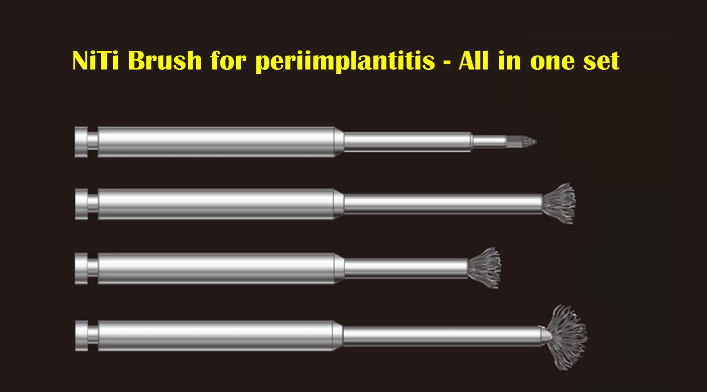 000_NiTi Brush for periimplantitis - 4 pieces mix for starter