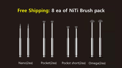 000_8 pieces_mix_NiTi Brush for periimplantitis