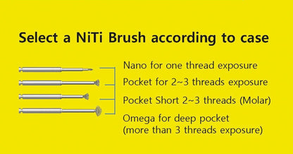 000_NiTi Brush for periimplantitis - 4 pieces mix for starter